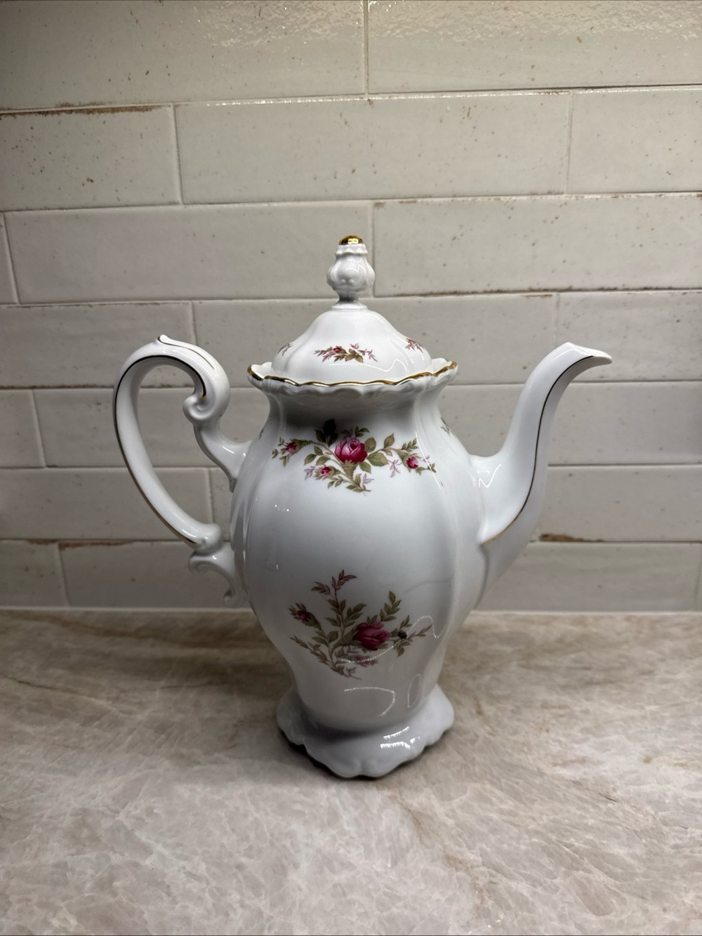Johann Haviland  Coffee Pot Beverage Server Bavaria Germany Platinum